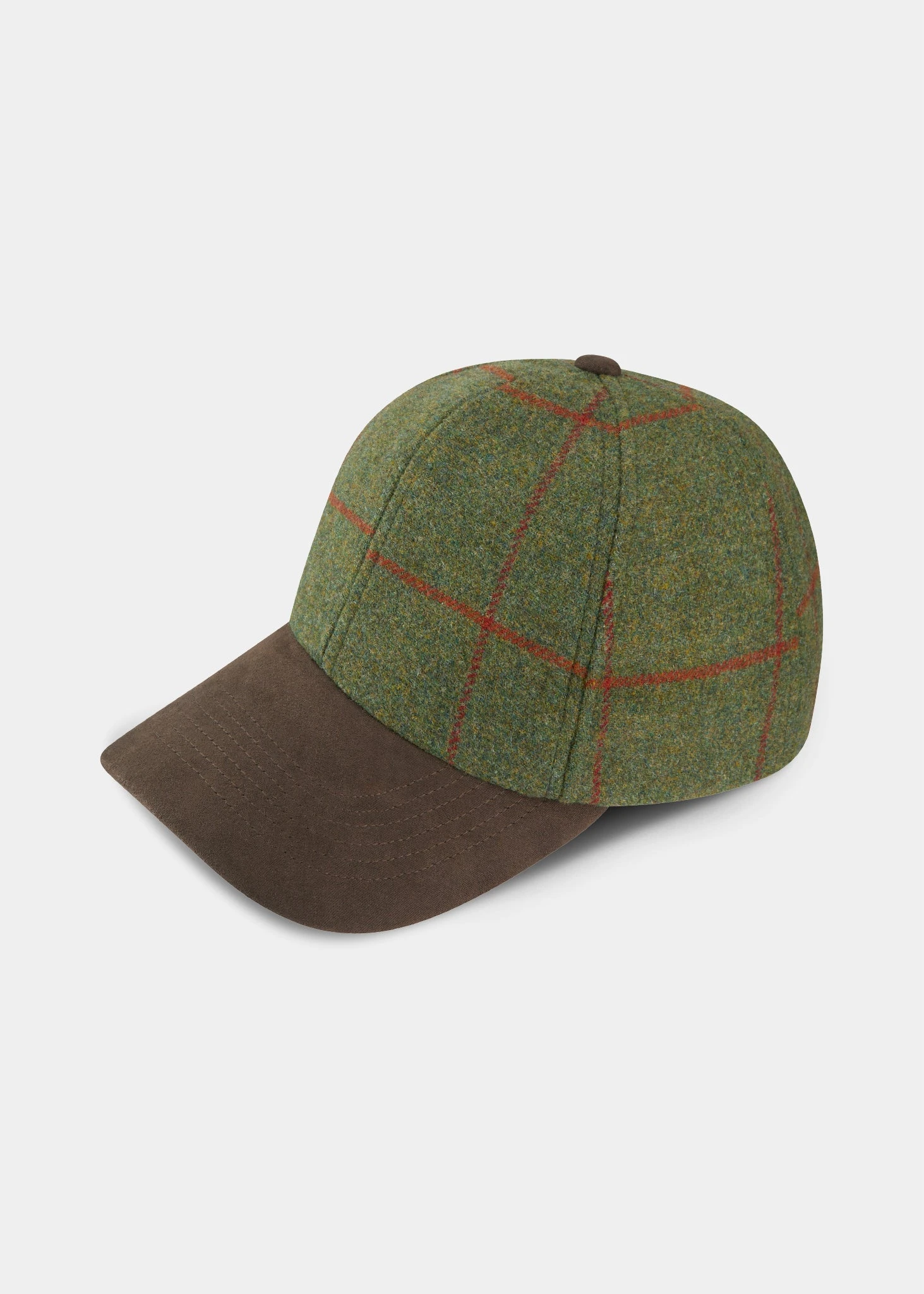 Combrook Men's Tweed Baseball Cap In Reed 1 Combrook Men's Tweed Baseball Cap In Reed