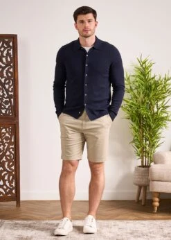 Medstead Men's Long Sleeve Shirt In Dark Navy 11 Medstead Men's Long Sleeve Shirt In Dark Navy -Alan Paine Fashion Store ap m 196u01 dark navy 5