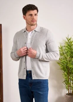 Medstead Men's Long Sleeve Shirt In Dove -Alan Paine Fashion Store ap m 196u01 dove 1