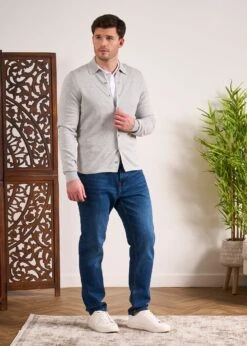 Medstead Men's Long Sleeve Shirt In Dove -Alan Paine Fashion Store ap m 196u01 dove 4