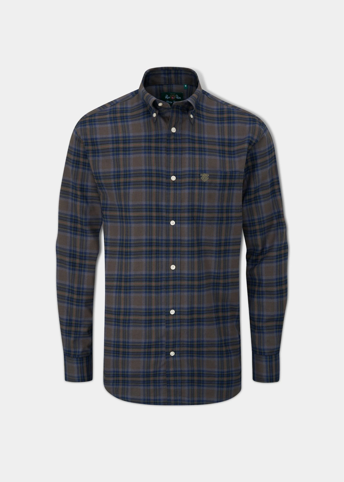 Ilkley Flannel Green Check Shirt - Shooting Fit 1 Ilkley Flannel Green Check Shirt - Shooting Fit