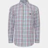 Ilkley Men's Country Check Shirt In Wine - Shooting Fit