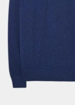 Cairns Geelong Wool 1/4 Zip Jumper In Indigo - Regular Fit 5 Cairns Geelong Wool 1/4 Zip Jumper In Indigo - Regular Fit -Alan Paine Fashion Store cairns geelong wool quater zip jumper indigo 3