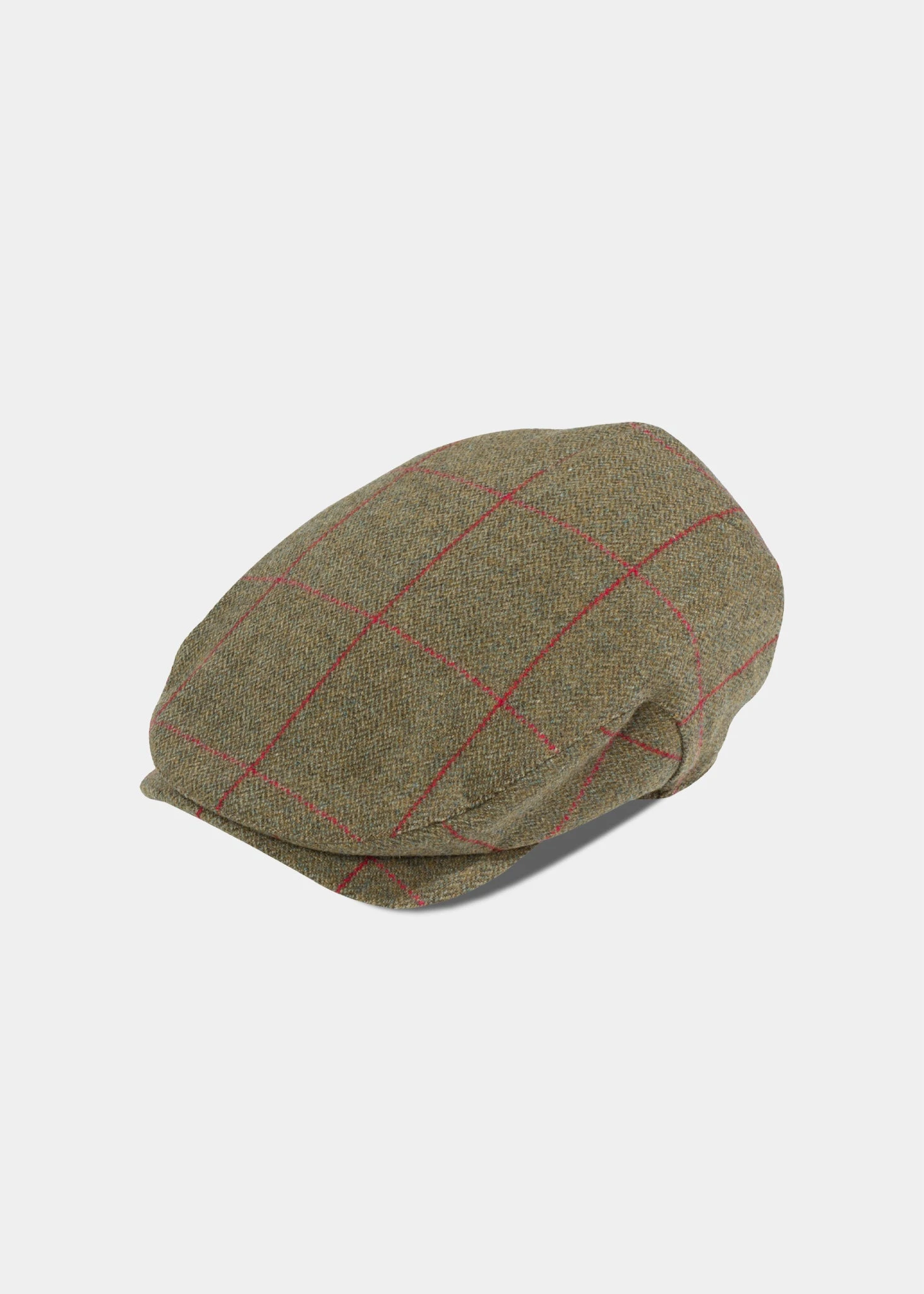 Combrook Men's Extended Peak Tweed Flat Cap In Sage 1 Combrook Men's Extended Peak Tweed Flat Cap In Sage