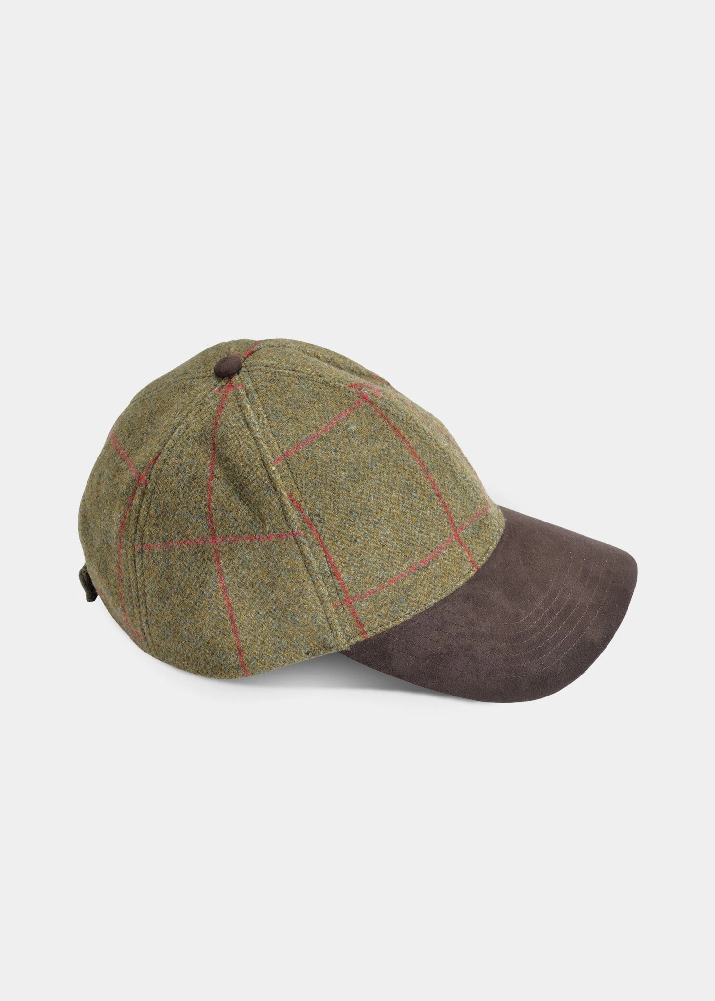 Combrook Men's Tweed Baseball Cap In Sage 1 Combrook Men's Tweed Baseball Cap In Sage
