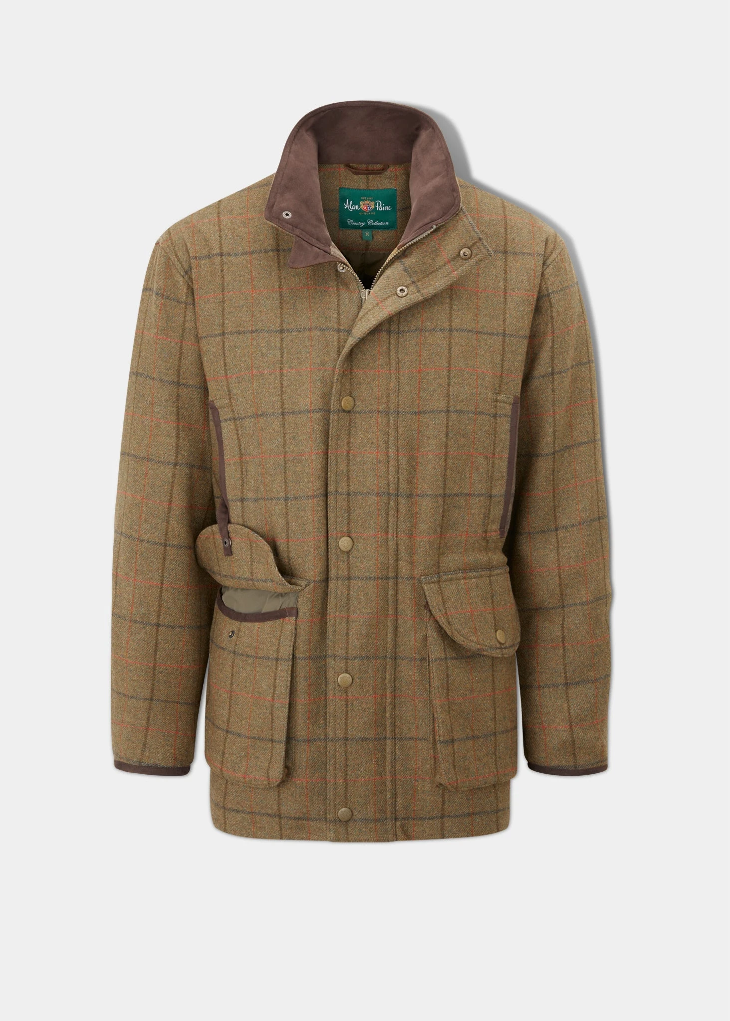 Combrook Men's Tweed Shooting Field Coat In Thyme - Shooting Fit 1 Combrook Men's Tweed Shooting Field Coat In Thyme - Shooting Fit