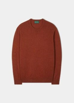 Dorset Men's Lambswool Jumper In Ember - Classic Fit