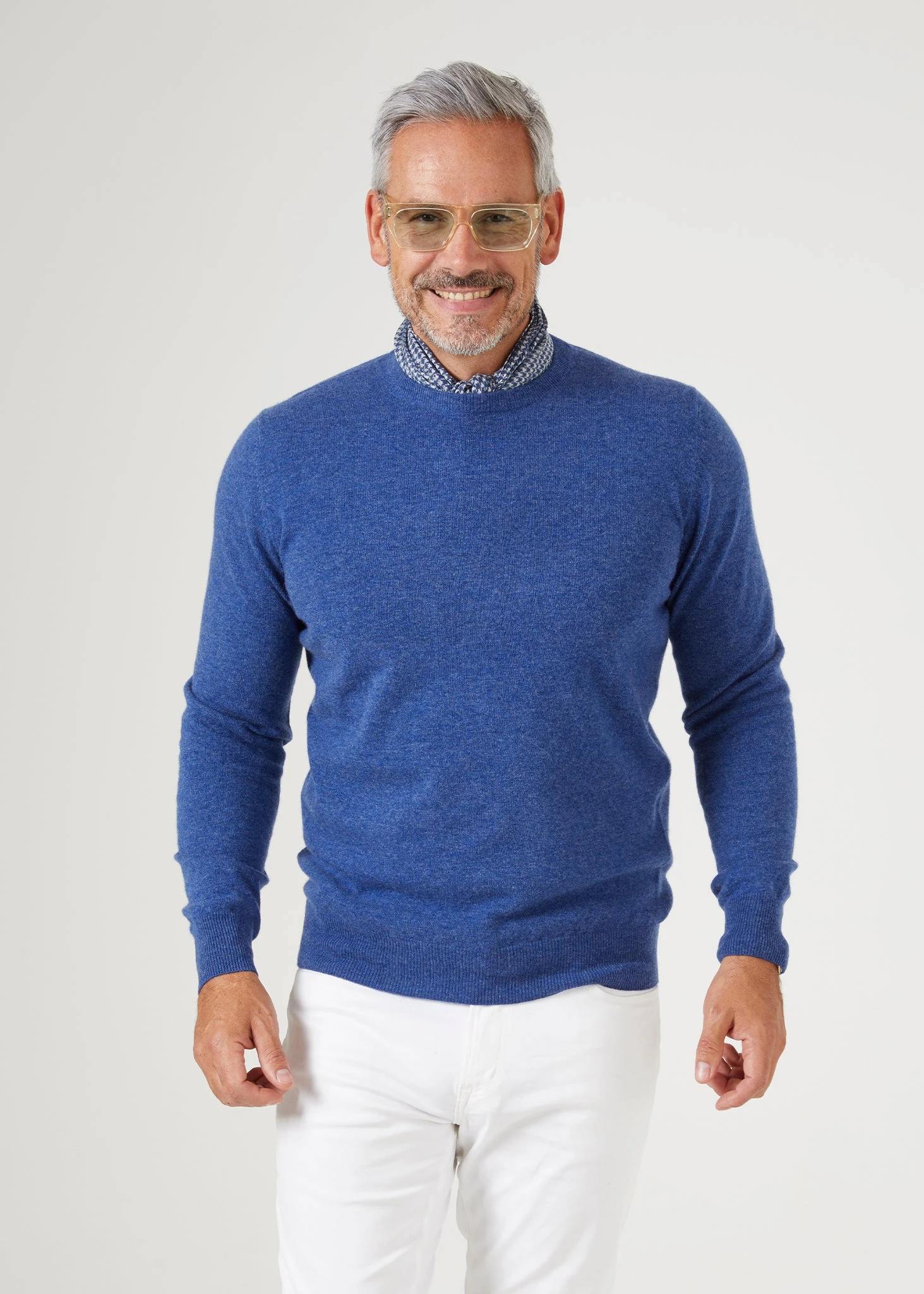Brisbane Geelong Wool Jumper In Indigo - Regular Fit 3 Brisbane Geelong Wool Jumper In Indigo - Regular Fit - Image 3