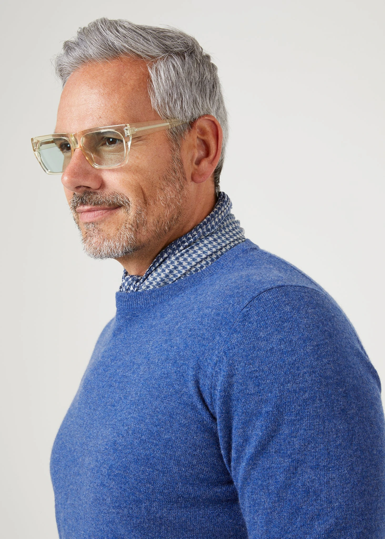 Brisbane Geelong Wool Jumper In Indigo - Regular Fit 5 Brisbane Geelong Wool Jumper In Indigo - Regular Fit - Image 5