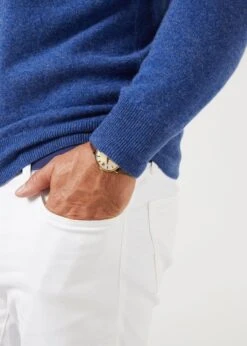 Brisbane Geelong Wool Jumper In Indigo - Regular Fit 13 Brisbane Geelong Wool Jumper In Indigo - Regular Fit -Alan Paine Fashion Store geelong wool jumper indigo 7