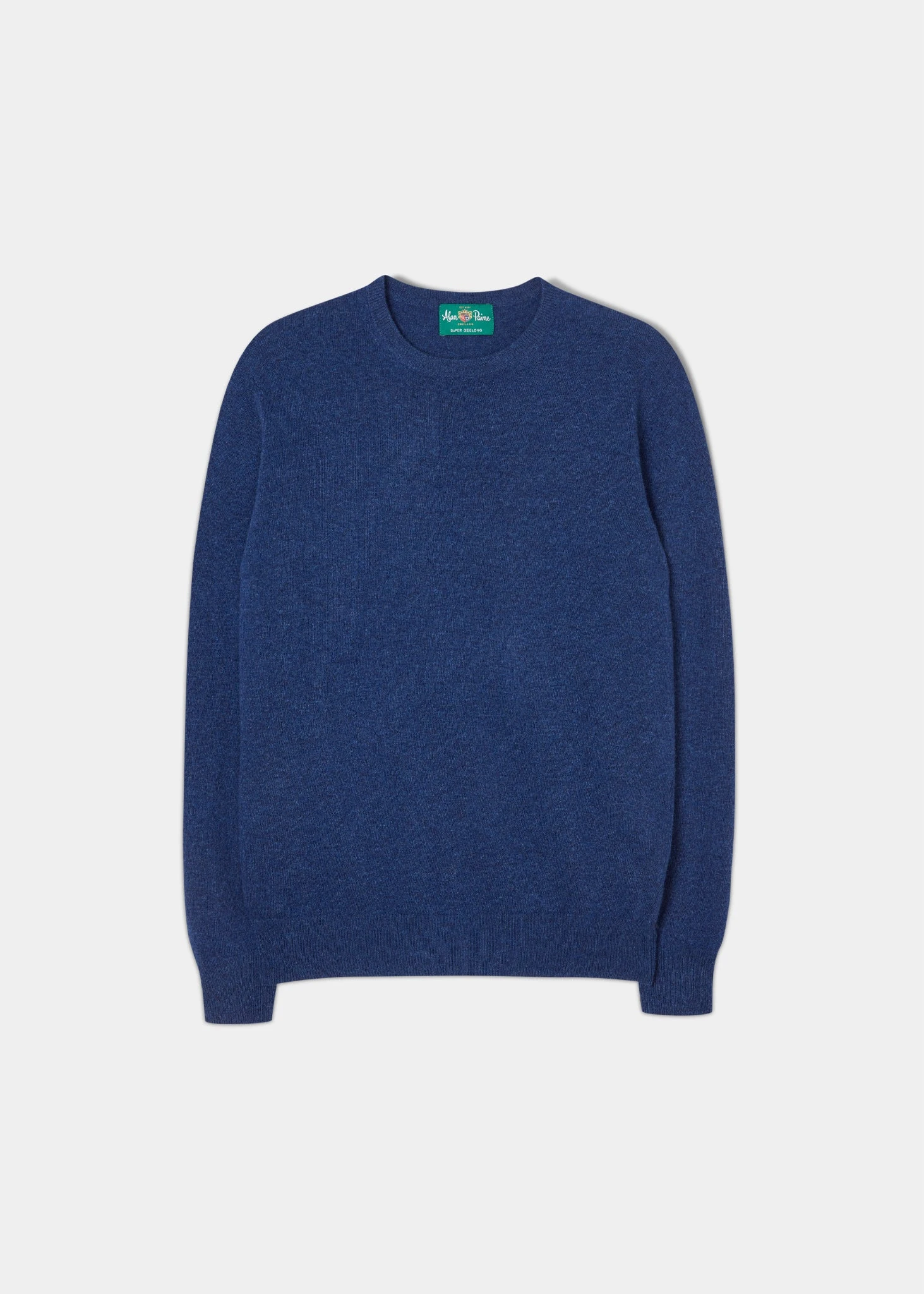 Brisbane Geelong Wool Jumper In Indigo - Regular Fit 1 Brisbane Geelong Wool Jumper In Indigo - Regular Fit