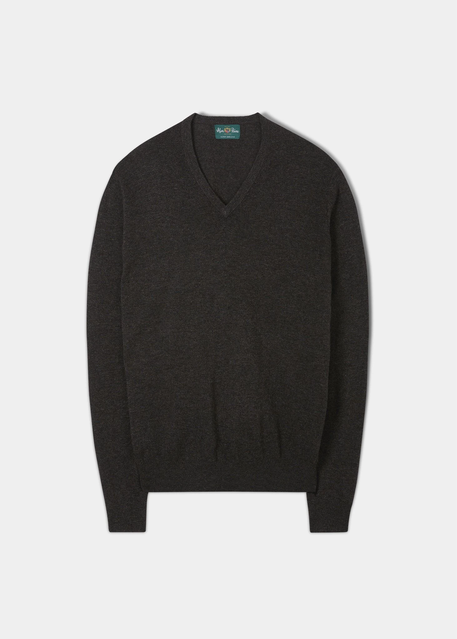 Albury Geelong Wool Jumper In Cocoa - Regular Fit 1 Albury Geelong Wool Jumper In Cocoa - Regular Fit