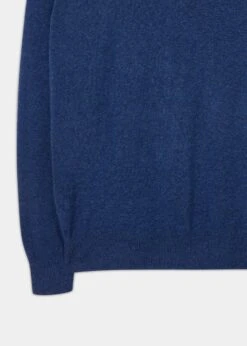 Albury Geelong Wool Jumper In Indigo - Regular Fit 9 Albury Geelong Wool Jumper In Indigo - Regular Fit -Alan Paine Fashion Store geelong wool vee neck sweater indigo 3
