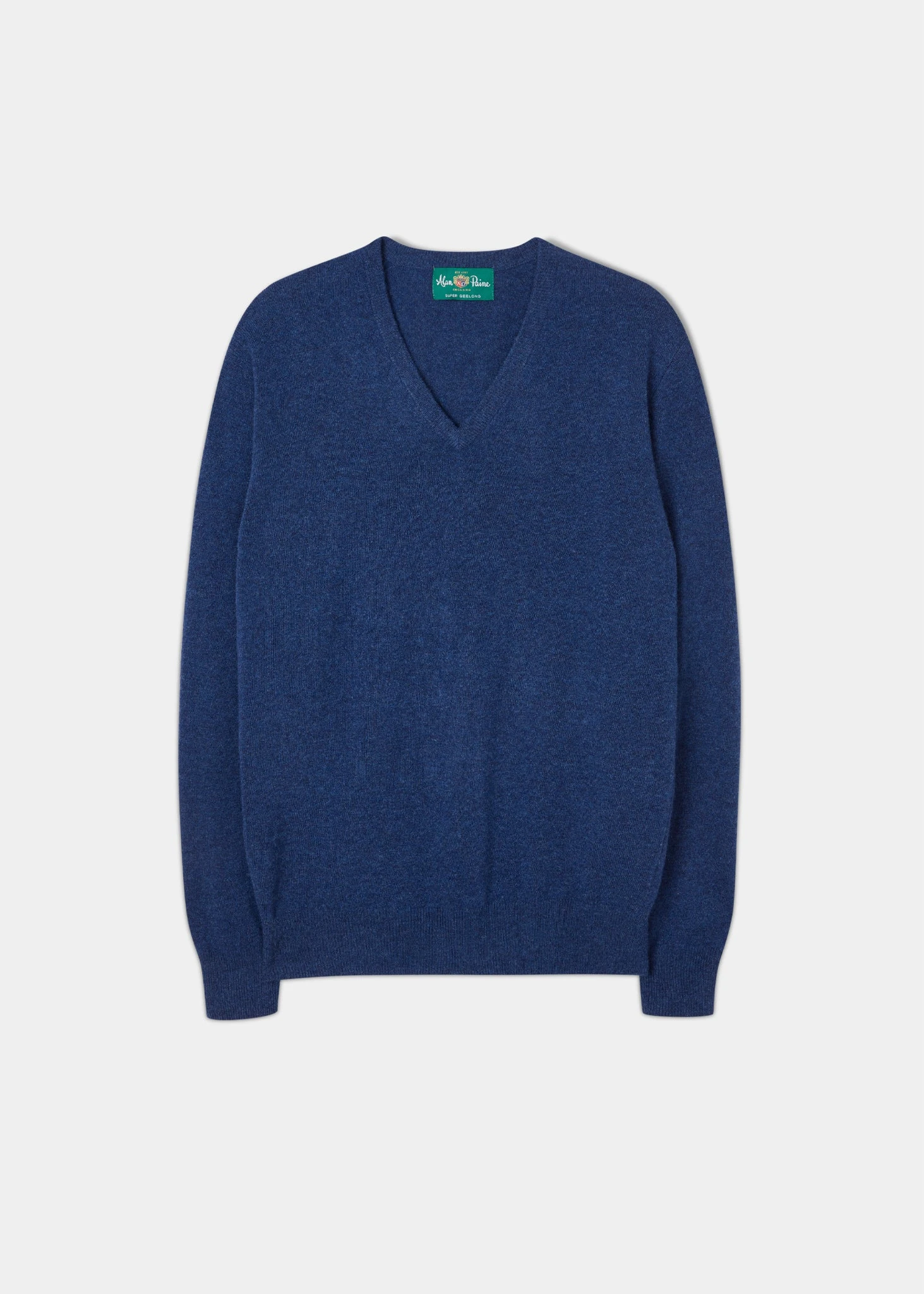 Albury Geelong Wool Jumper In Indigo - Regular Fit 1 Albury Geelong Wool Jumper In Indigo - Regular Fit