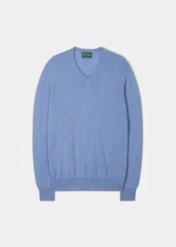 Haddington Cashmere Jumper In Ocean - Regular Fit