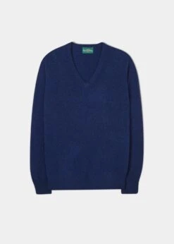 Hampshire Lambswool Jumper In Indigo - Classic Fit
