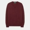 Hampshire Lambswool Jumper In Red Velvet - Classic Fit