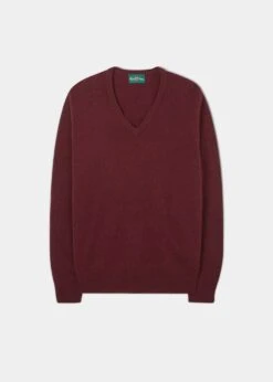 Hampshire Lambswool Jumper In Red Velvet - Classic Fit