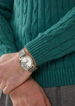 Honley Cotton Cashmere Cable Knit Jumper In Moorland -Alan Paine Fashion Store honley cotton cashmere jumper moorland 3 6cd4ae8c 3a07 483c 86f3 0b499692a4c2