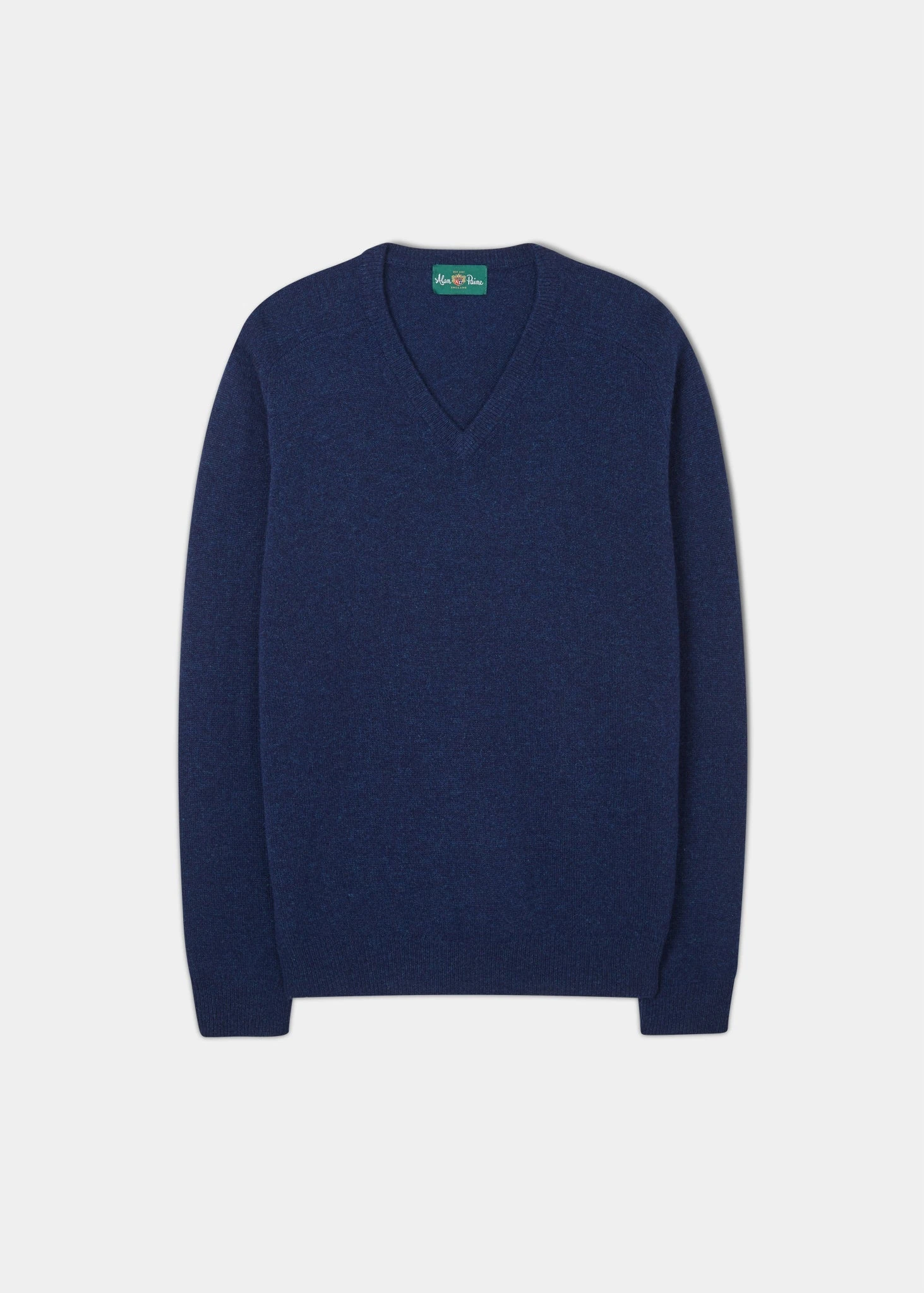 Kilsyth Men's Lambswool Jumper In Indigo - Regular Fit 1 Kilsyth Men's Lambswool Jumper In Indigo - Regular Fit