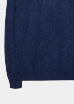 Lenzie Men's Lambswool Jumper In Indigo - Regular Fit 5 Lenzie Men's Lambswool Jumper In Indigo - Regular Fit -Alan Paine Fashion Store lenzie lambswool jumper indigo 3
