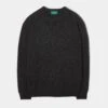 Lenzie Men'sLambswool Jumper In Charcoal - Regular Fit