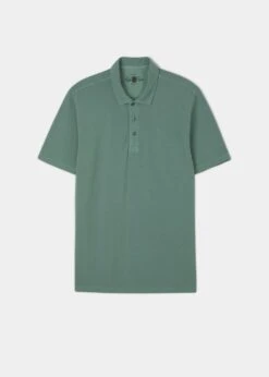 Weymouth Washed Effect Polo Shirt In Pine