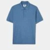 Fritton Pique Polo Shirt In Mid Blue - Without Emblem