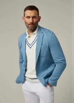 Heymouth Men's Cotton Blazer In Airforce 7 Heymouth Men's Cotton Blazer In Airforce -Alan Paine Fashion Store ls2214 heymouth cotton blazer airforce 2