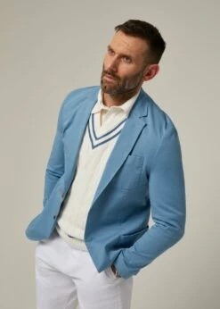 Heymouth Men's Cotton Blazer In Airforce 9 Heymouth Men's Cotton Blazer In Airforce -Alan Paine Fashion Store ls2214 heymouth cotton blazer airforce 4