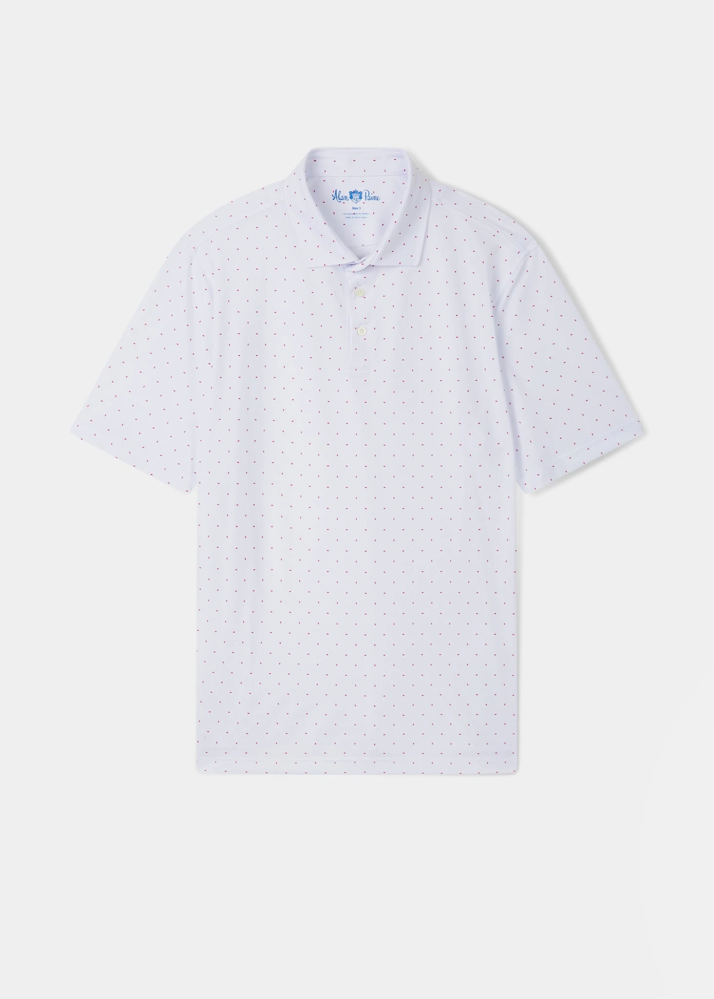 Shalford Performance Polo Shirt With Red Print Design 1 Shalford Performance Polo Shirt With Red Print Design