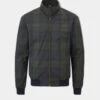 Letson Bomber Jacket In Navy Check