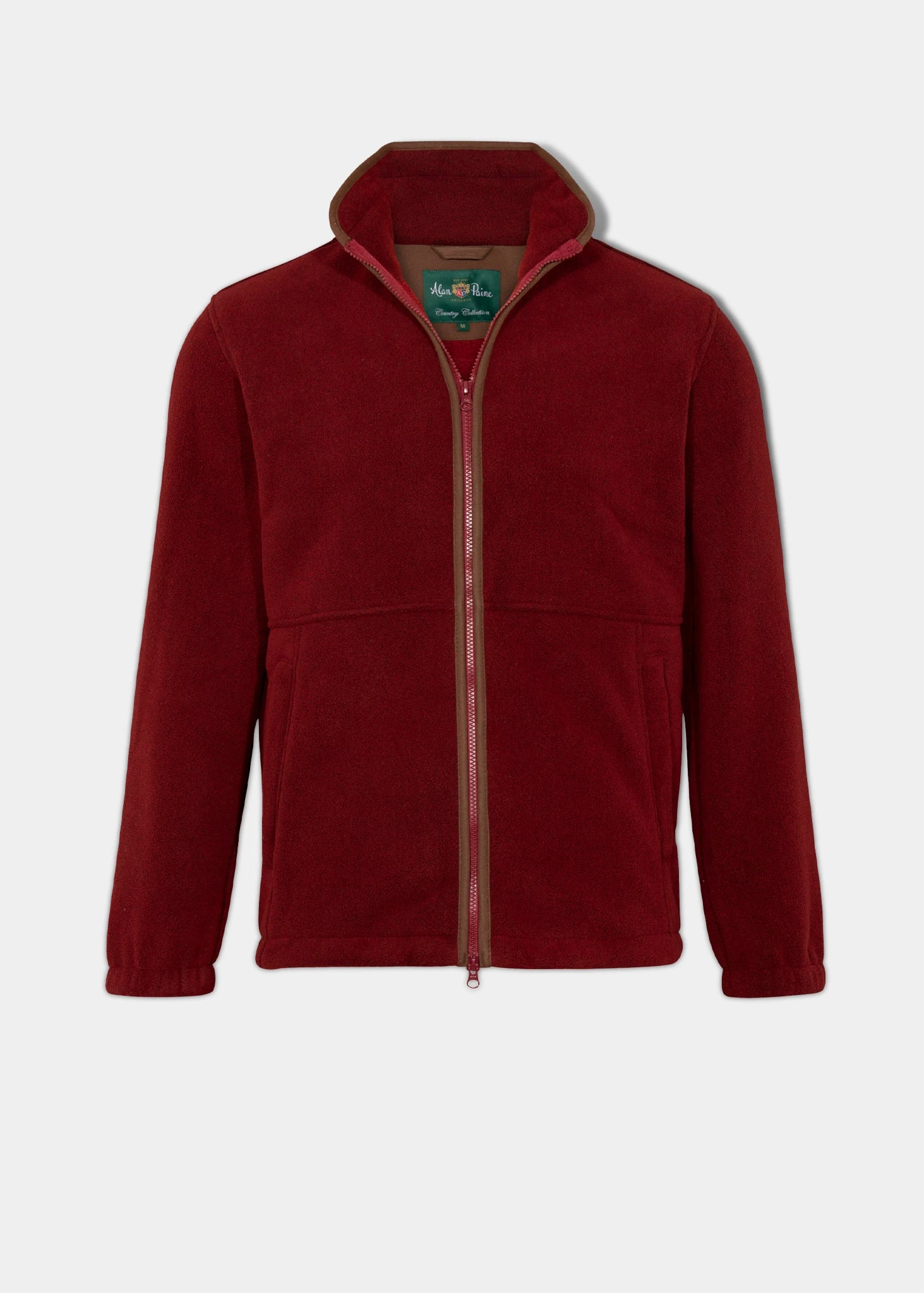 Aylsham Men's Fleece Jacket In Bloodstone - Regular Fit 1 Aylsham Men's Fleece Jacket In Bloodstone - Regular Fit