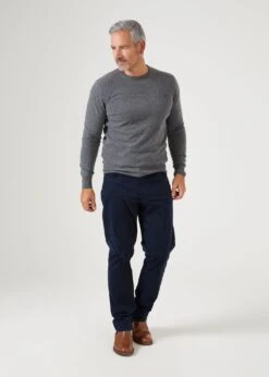 Brisbane Geelong Wool Jumper In Derby - Regular Fit -Alan Paine Fashion Store mens geelong wool jumper derby 2