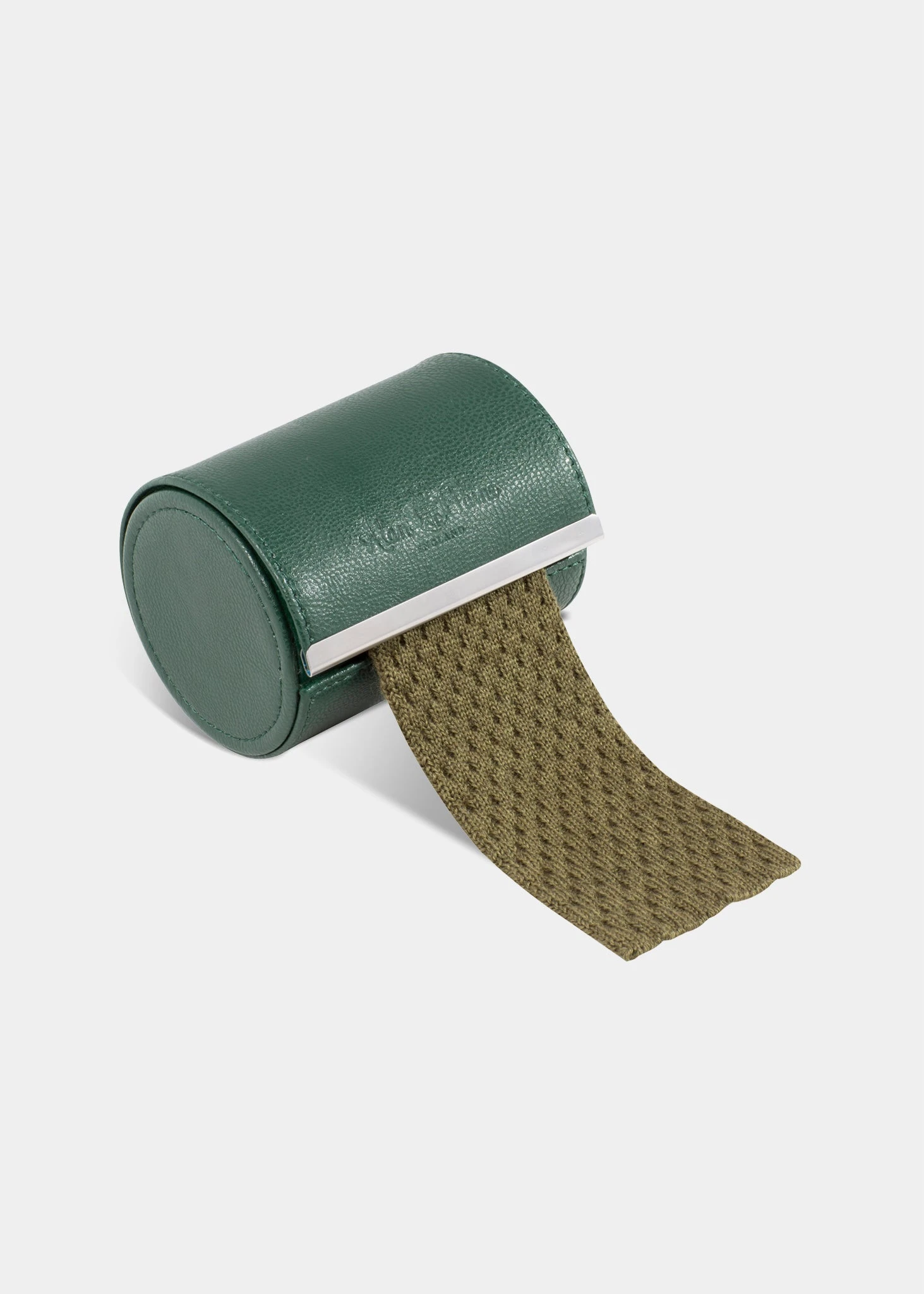 Men's Knitted Wool Tie In Olive 1 Men's Knitted Wool Tie In Olive