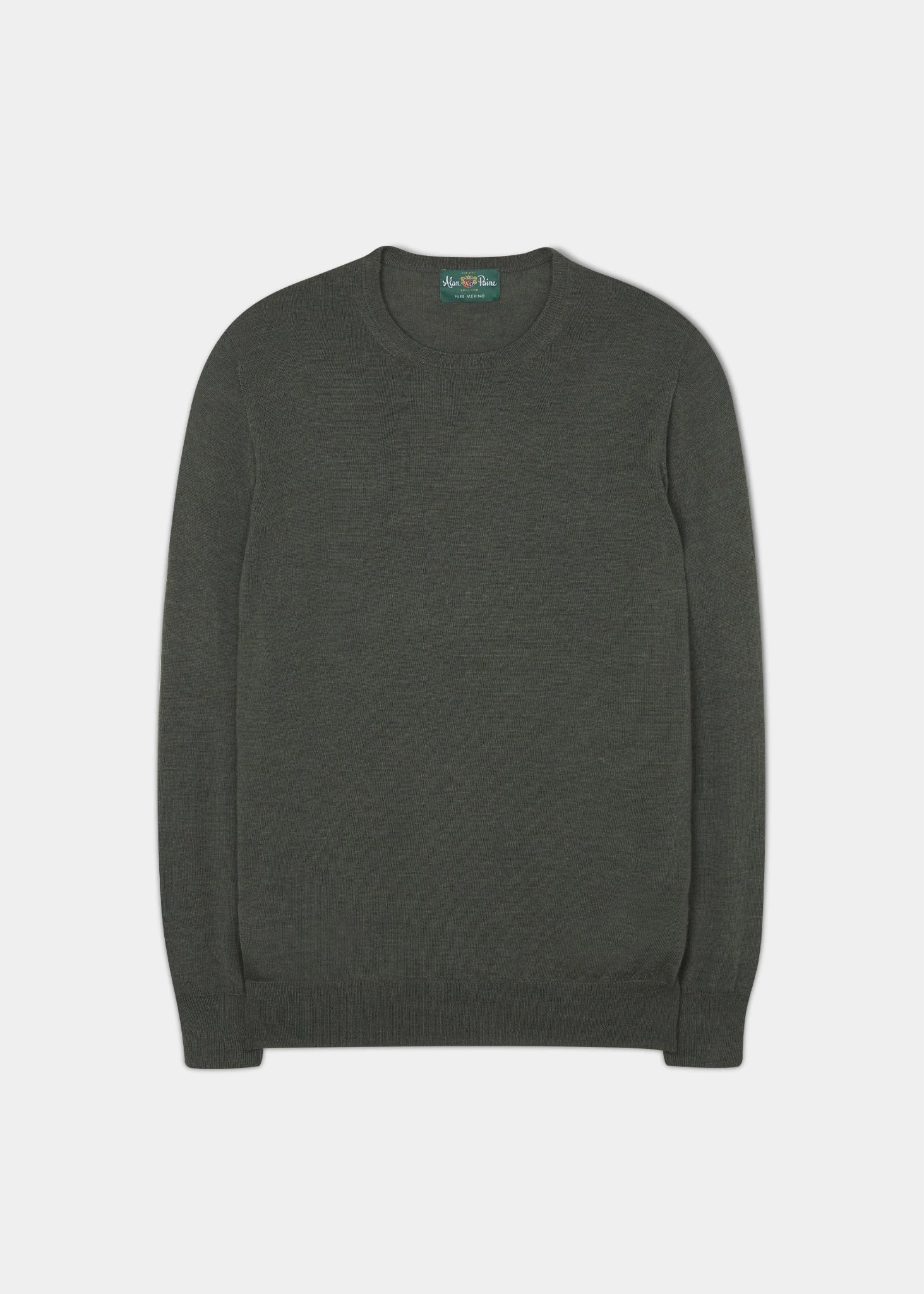Radstone Men's Merino Wool Jumper In Seaweed - Regular Fit 1 Radstone Men's Merino Wool Jumper In Seaweed - Regular Fit