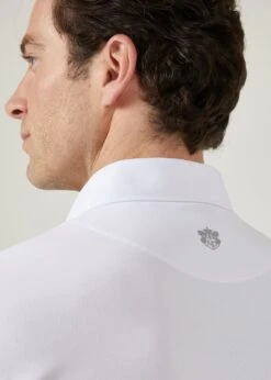Rockbourne Performance Polo In White - Sports Fit -Alan Paine Fashion Store rockbourne mens polo shirt white 4