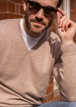 Rothwell Cotton Cashmere Jumper In Coffee -Alan Paine Fashion Store rothwell cotton cashmere jumper coffee 6 8914fc73 32a2 4339 aaef 7a0b6905ff68