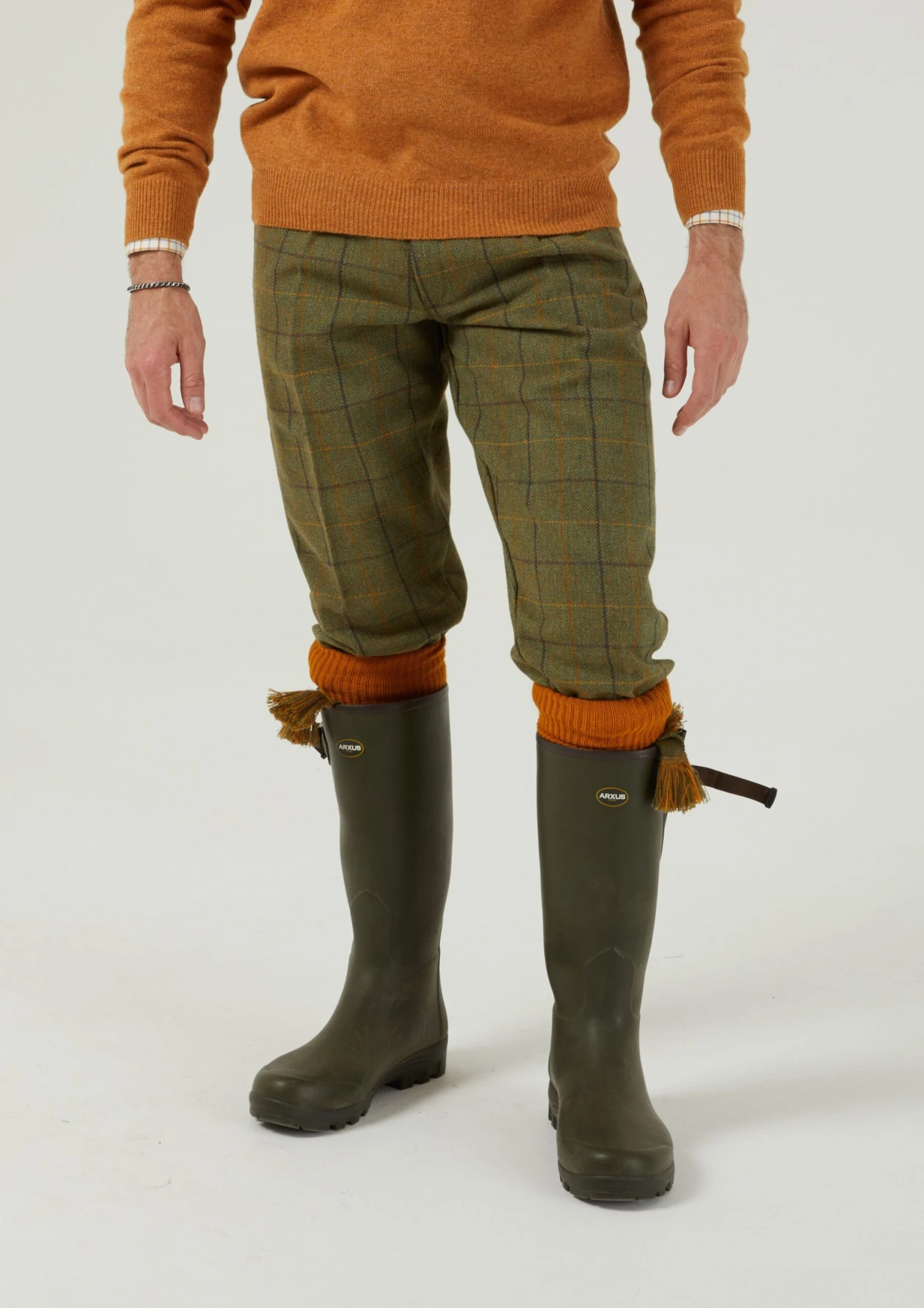Rutland Men's Tweed Shooting Breeks In Dark Moss 4 Rutland Men's Tweed Shooting Breeks In Dark Moss - Image 4