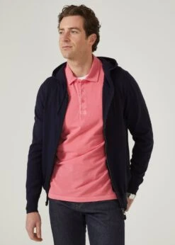 Weymouth Washed Effect Polo Shirt In Calypso -Alan Paine Fashion Store weymouth short sleeve polo shirt calypso 4